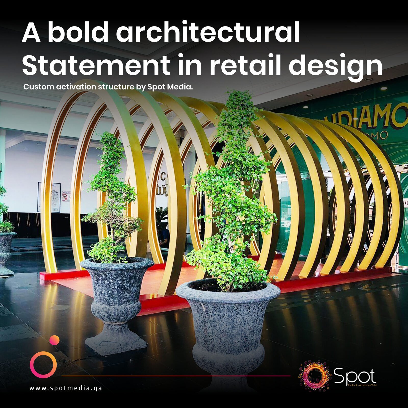 Architectural statement in retail design