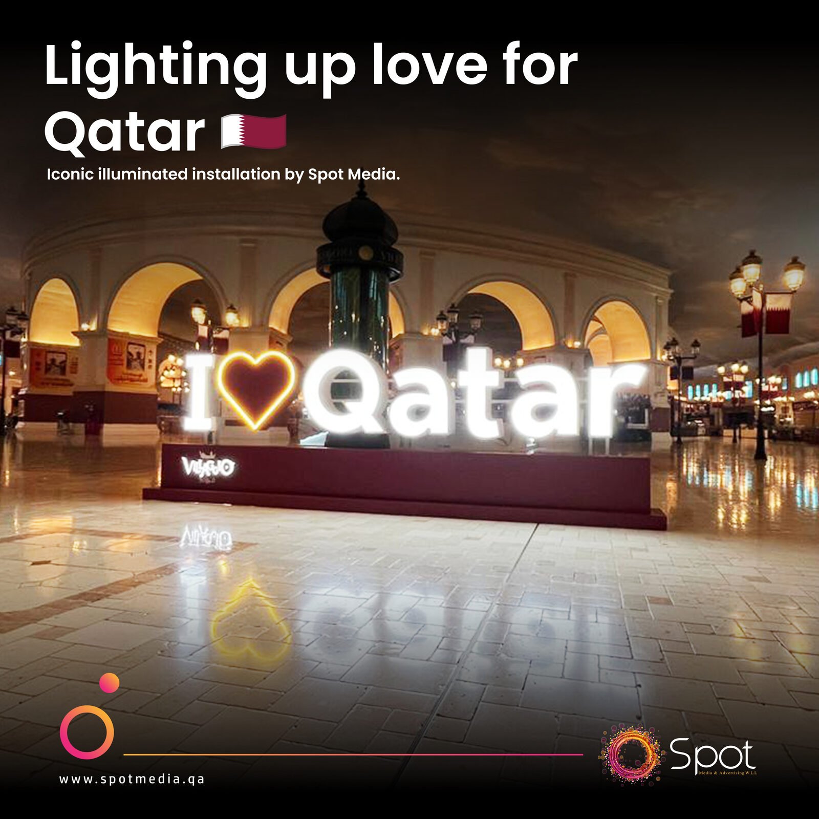 Lighting up love for Qatar