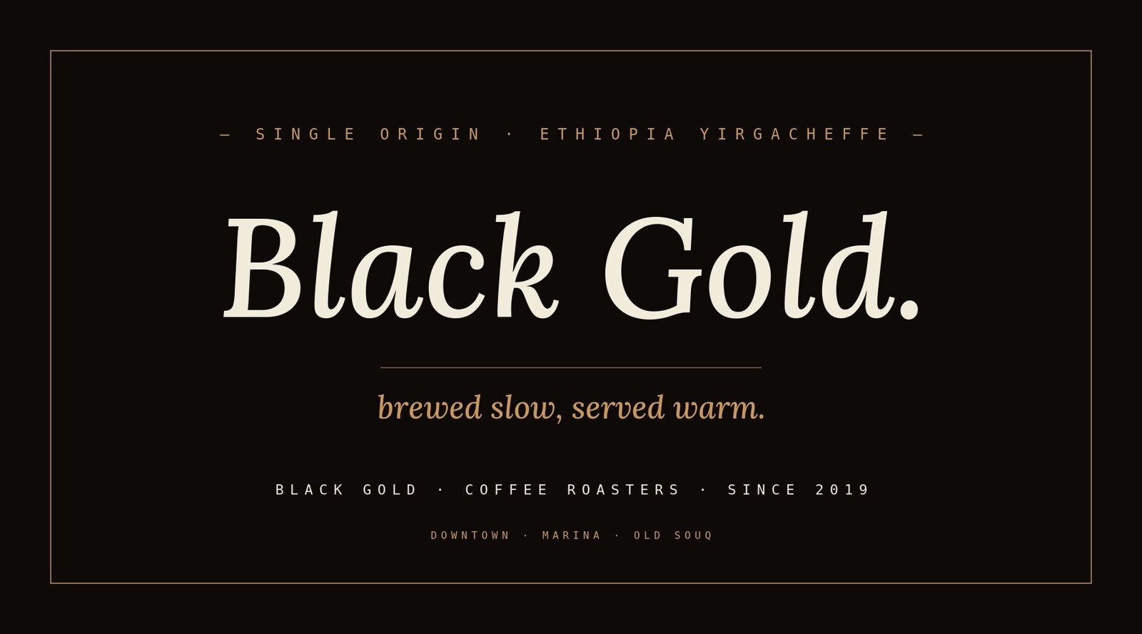 Black Gold Coffee billboard