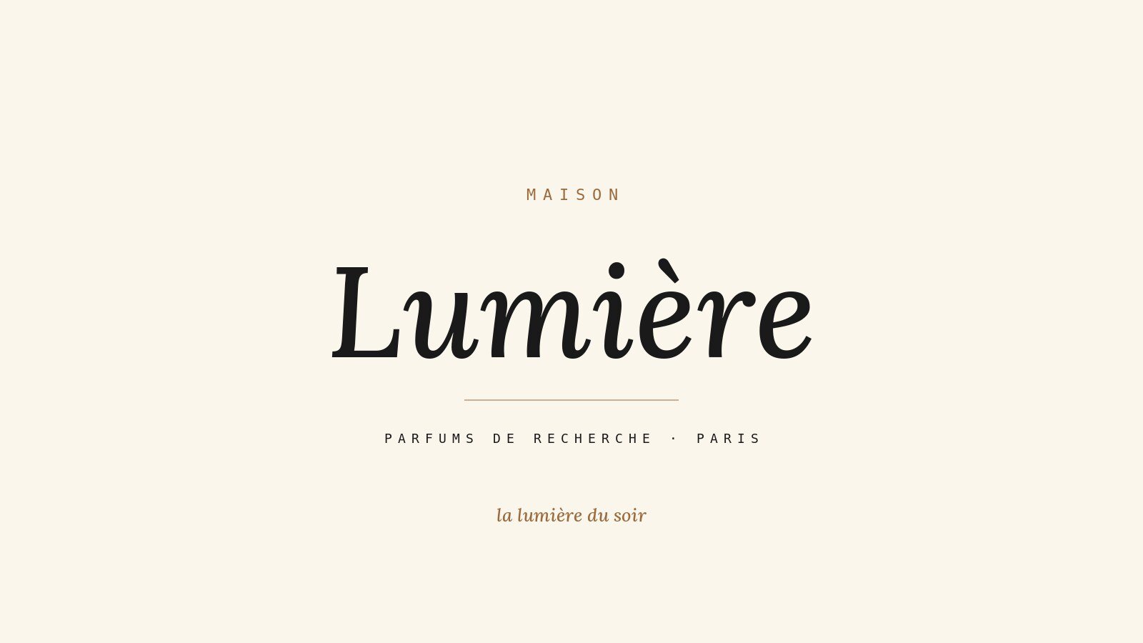 Maison Lumière luxury wordmark