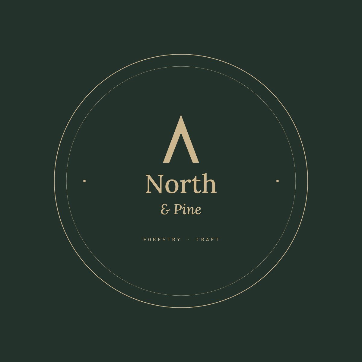 North & Pine circular badge logo